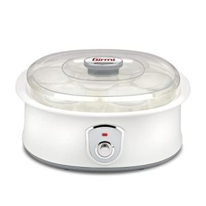 Girmi YG03 Yaourtière, 20W, 42 - 50°C, 7 Bocaux dans Verre, Blanc